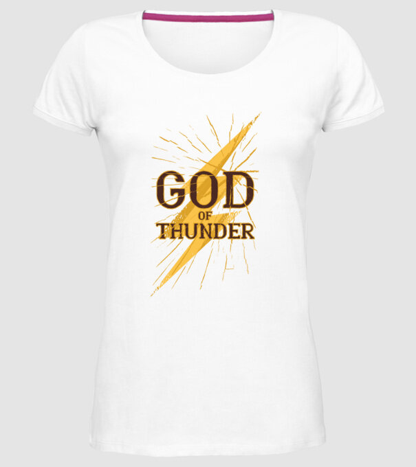 Zeul Fulgerului model alb pe tricou