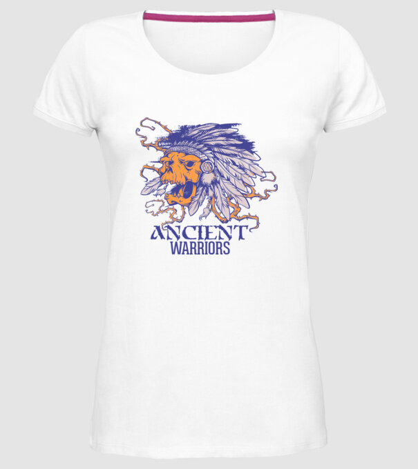 Ancient Warriors model alb pe tricou