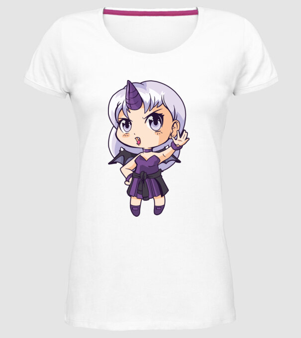 Anime Manga Fată Unicorn model alb pe tricou