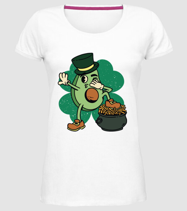 Avocado St. Patrick DAB model alb pe tricou