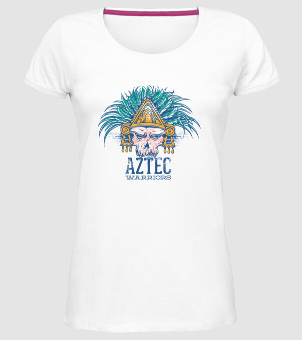 Aztec Warriors model alb pe tricou