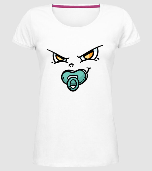 Zâmbet de bebe model alb pe tricou