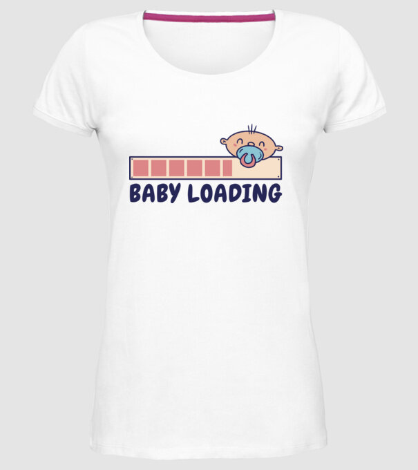 Bebe program încărcare model alb pe tricou