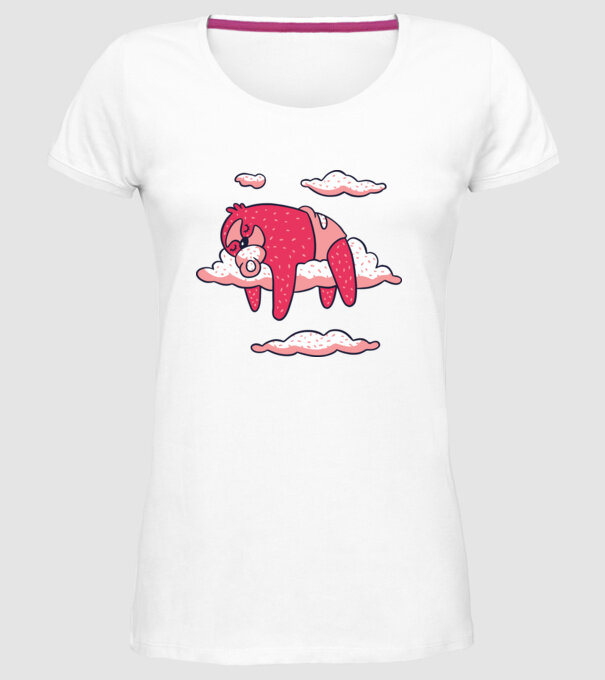 Bebeluș Leneș doarme model alb pe tricou