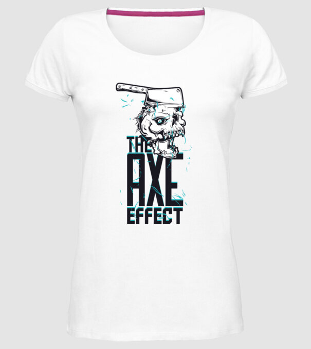 Efectul topor model alb pe tricou