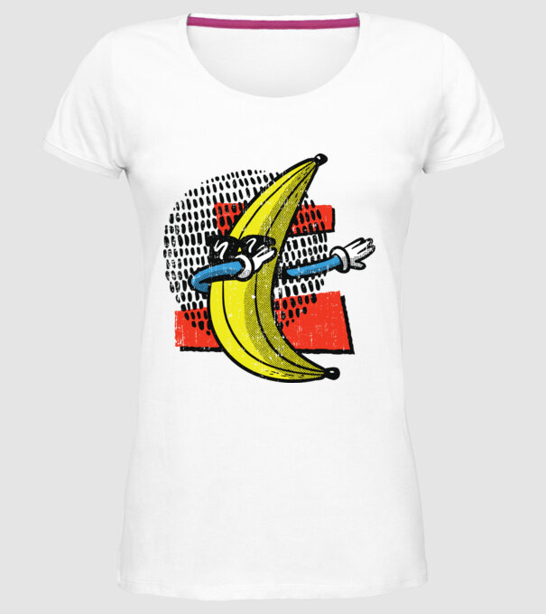 Banană DAB model alb pe tricou
