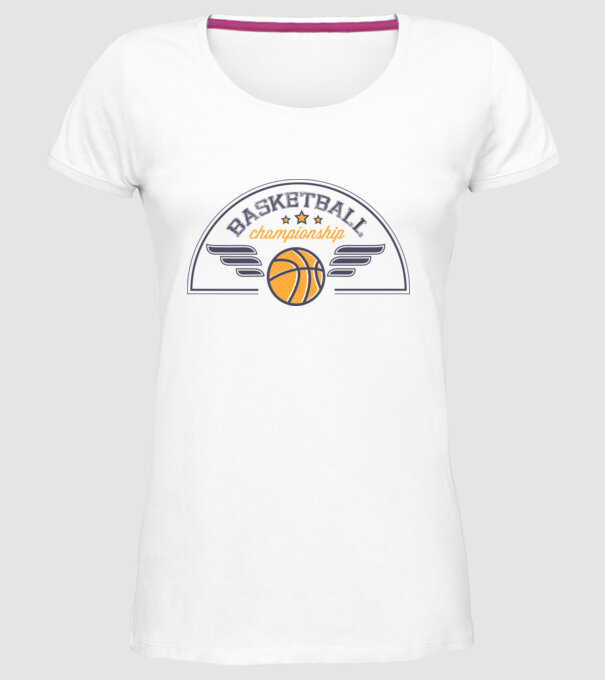 Basketball Championship model alb pe tricou