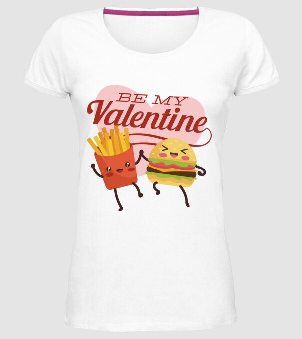 Be my Valentine - Fii dragostea mea tricou pentru Valentine s Day model alb pe tricou
