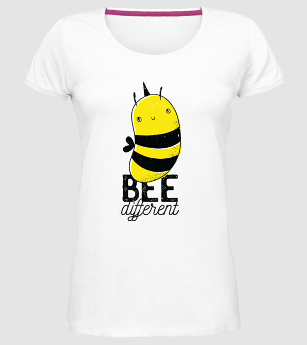 Bee different tricou albinuță model alb pe tricou