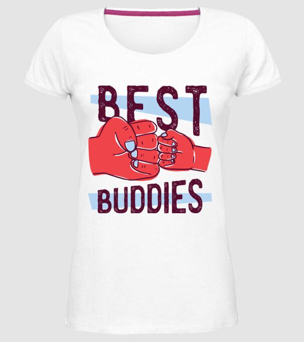 Best Buddies - Cei mai buni prieteni model alb pe tricou