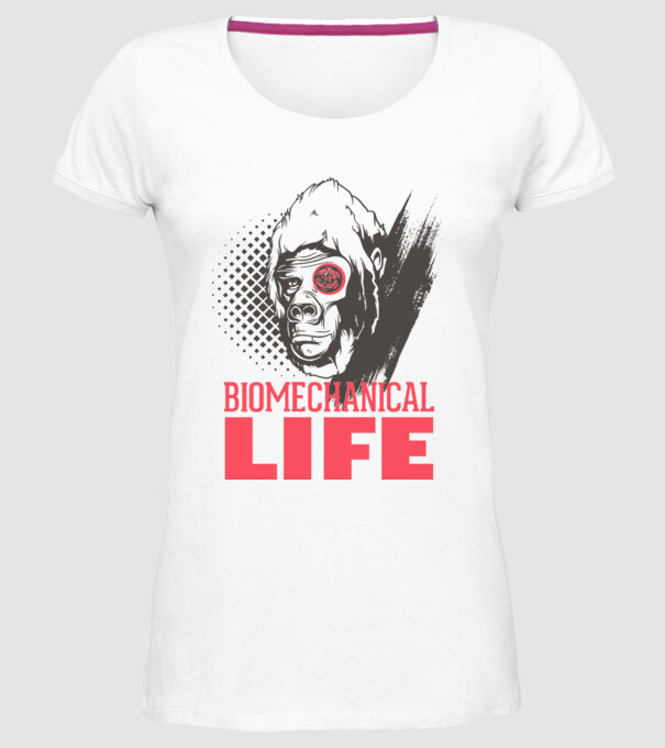 Biomechanical Life 2 model alb pe tricou