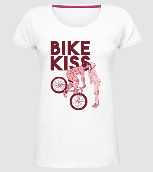 Pupici cu bicicletă model alb pe tricou