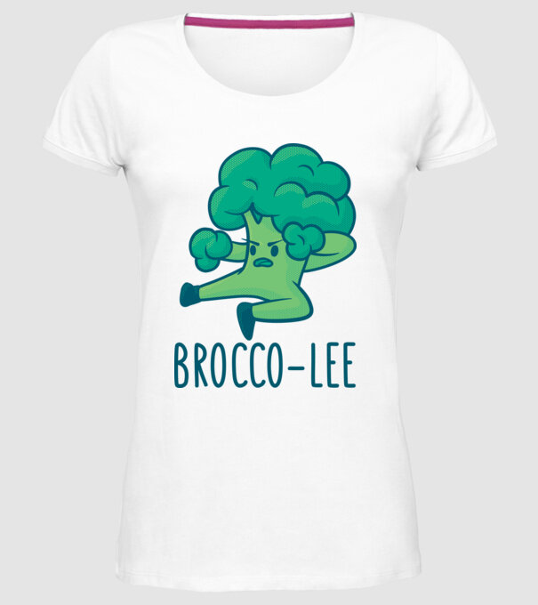Brocco-Lee - Broccoli Karate model alb pe tricou