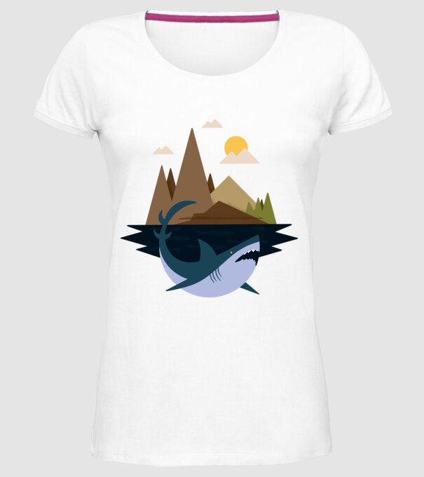 Rechin Natură model alb pe tricou