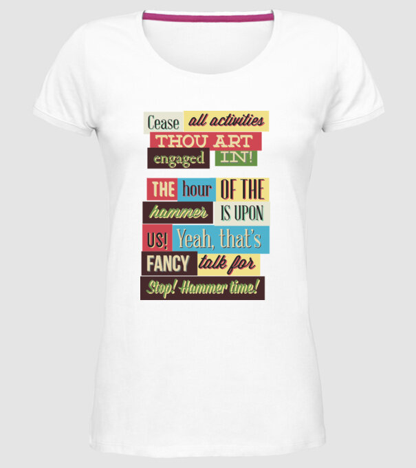 Cease all activities thou art engaged in model alb pe tricou