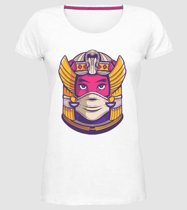 Cleopatra Mască model alb pe tricou