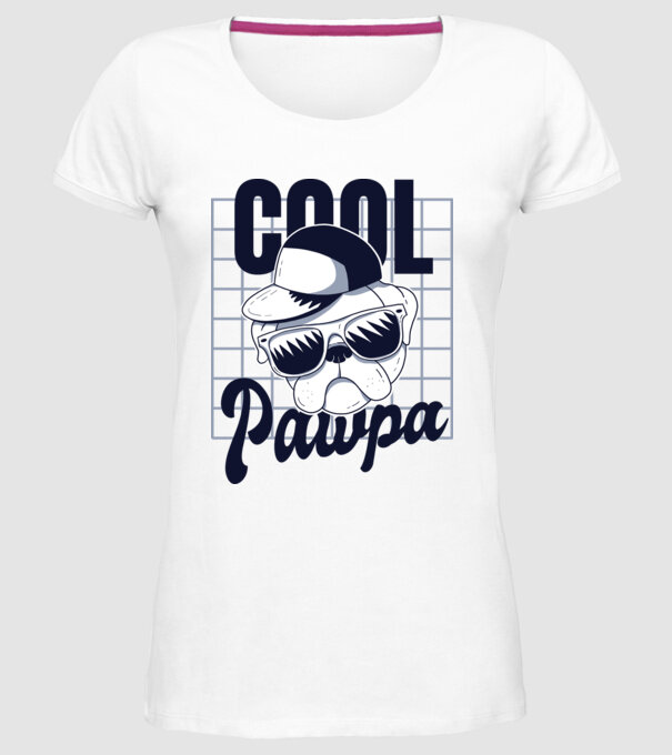 Cool Pawpa model alb pe tricou
