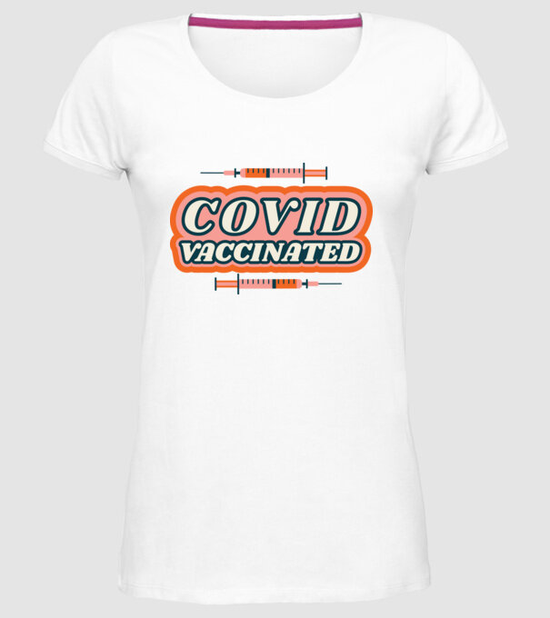 Vaccin Covid model alb pe tricou