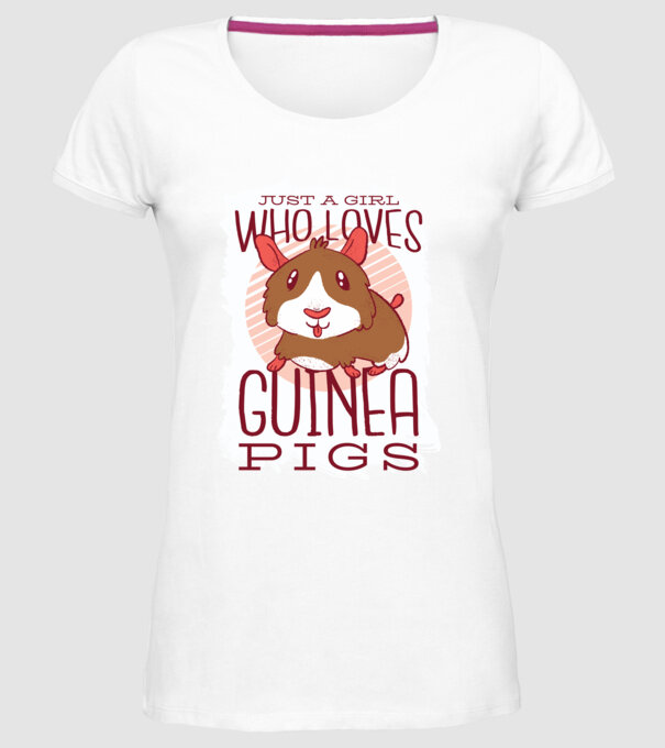 Doar o fată care iubește porcușorii de Guineea model alb pe tricou