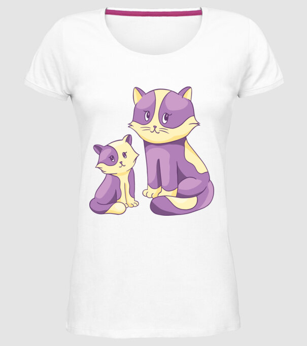 Pisicuțe drăguțe model alb pe tricou