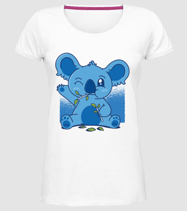 Koala drăguț model alb pe tricou