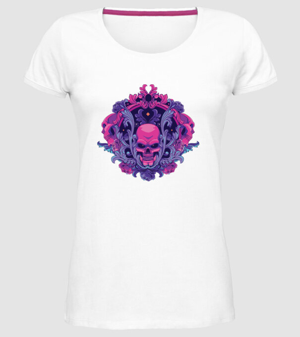 Cranii Dark Skull model alb pe tricou