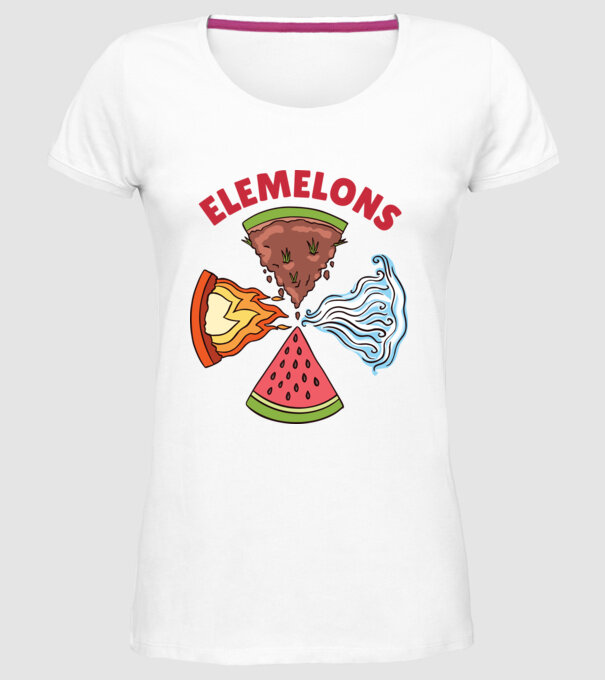 Elemente pepene model alb pe tricou