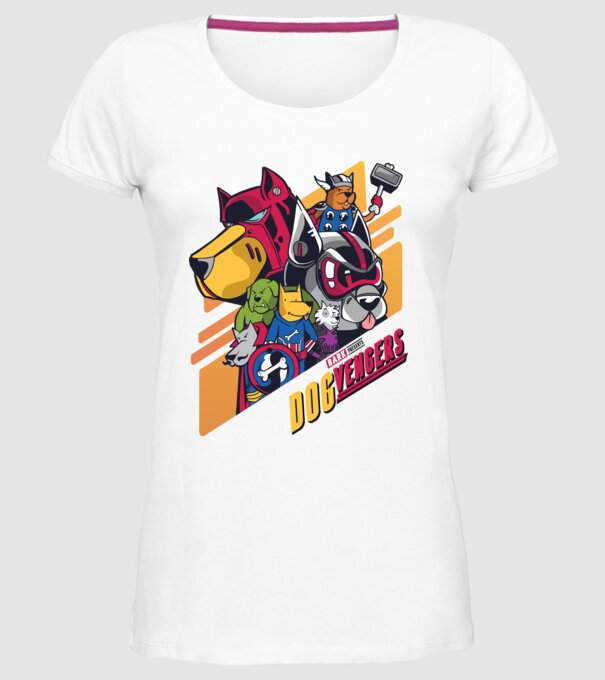 Dogvengers Câini Eroi model alb pe tricou