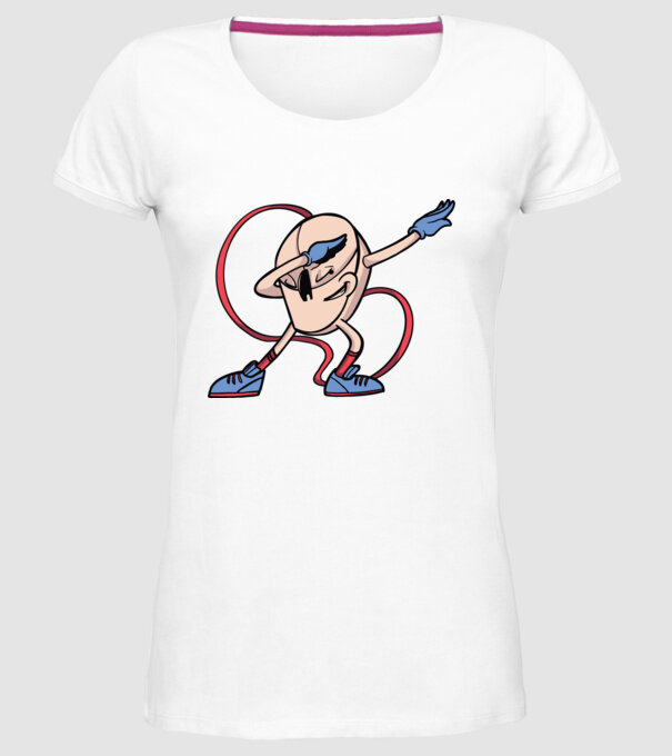 Șoarece DAB model alb pe tricou