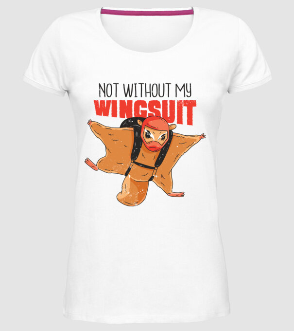 Veveriță cu parașută tricou amuzant model alb pe tricou