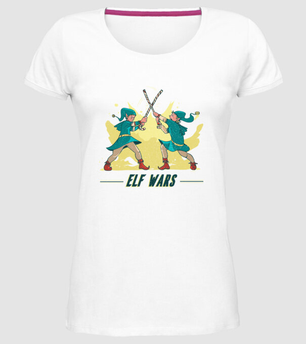 Războiul elfilor model alb pe tricou