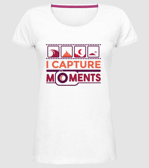 Prind momentele - Fotograf model alb pe tricou