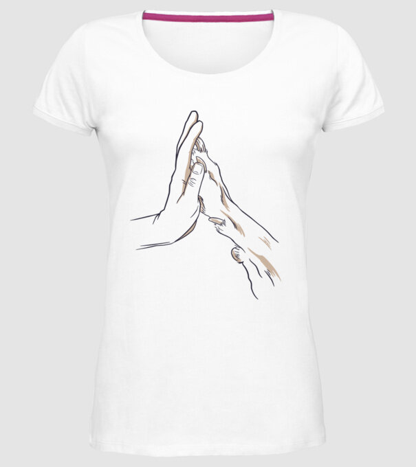 Prietenia câine om model alb pe tricou