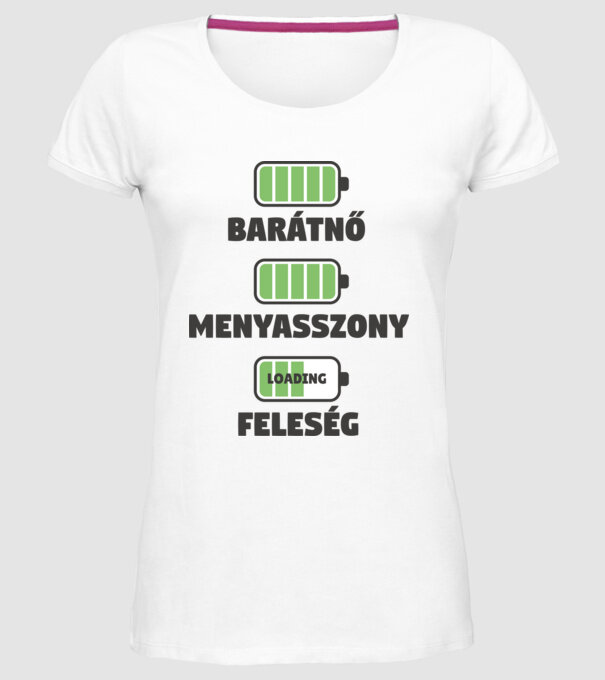 Soție model alb pe tricou