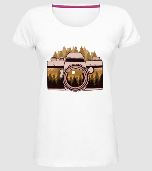 Natură Fotograf tricou fotograf model alb pe tricou