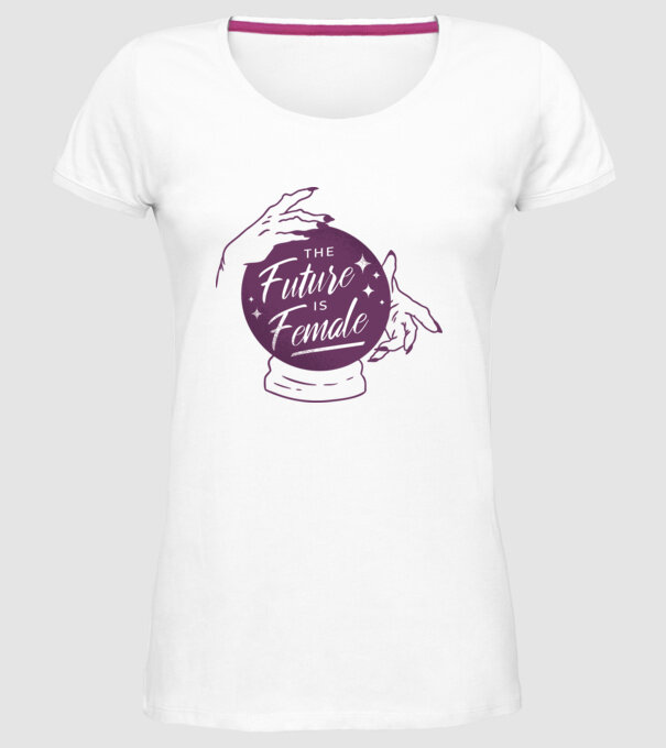 Future is Female Ziua Femeii model alb pe tricou