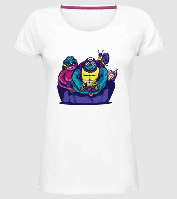 Animale Gamer model alb pe tricou