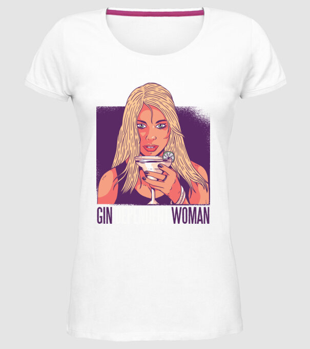 Gindependent Woman model alb pe tricou