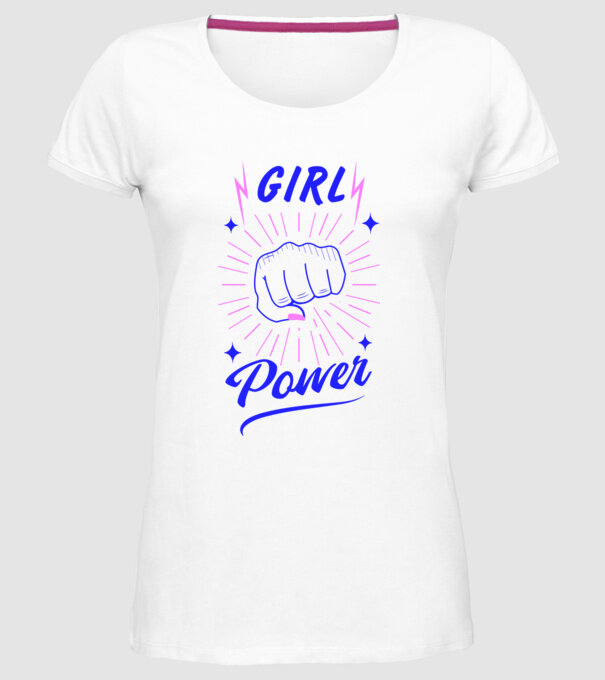 Girl Power Ziua Femeii model alb pe tricou