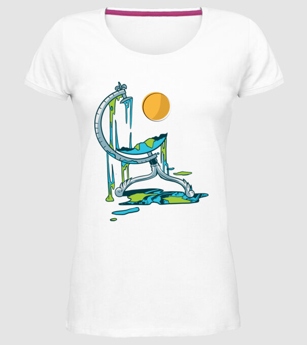 Încălzire globală model alb pe tricou