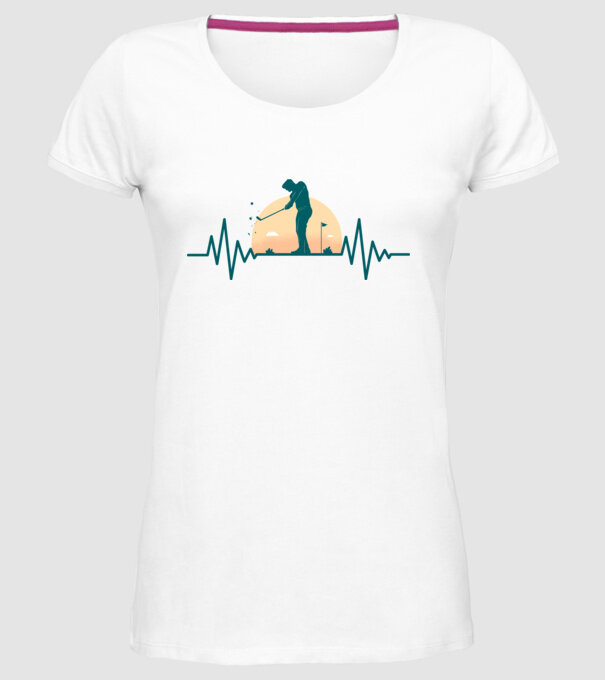 Golf Bătăi de inimă model alb pe tricou