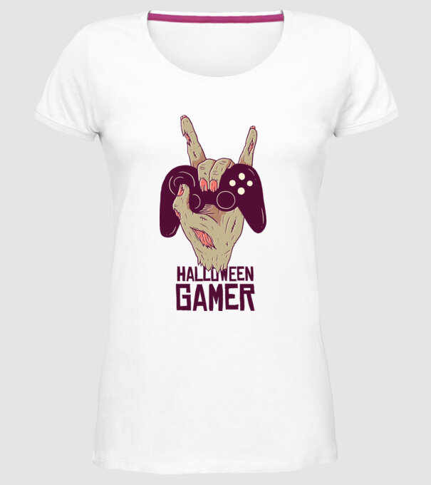 Halloween Gamer tricou Zombie model alb pe tricou