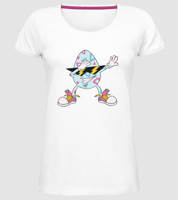 Ouă de Paște Dab model alb pe tricou