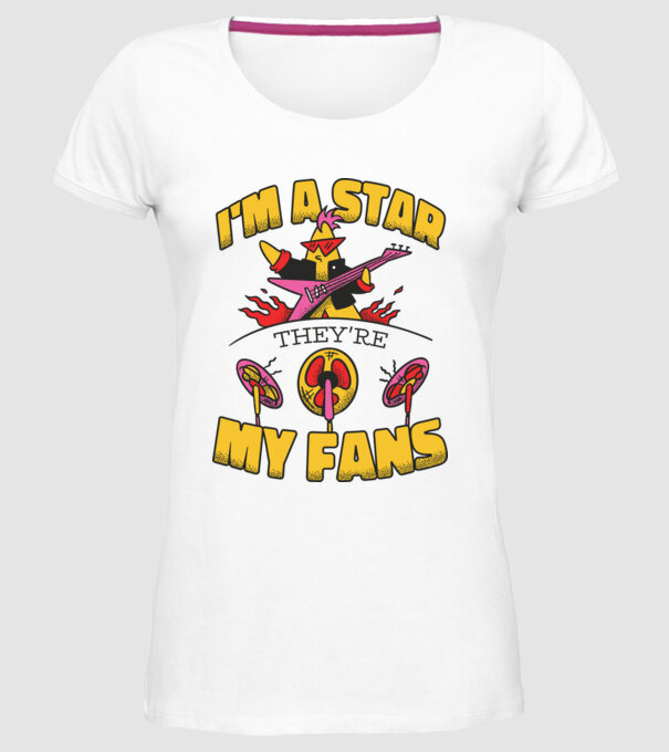 'I''m a Star, They''re my Fans' model alb pe tricou