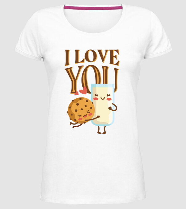 'I Love You tricou drăguț cuplu pentru Valentine''s Day' model alb pe tricou