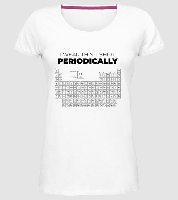 I wear this t-shirt periodically model alb pe tricou