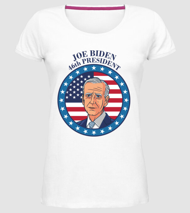 Joe Biden cel de-al 46-lea președinte al SUA model alb pe tricou