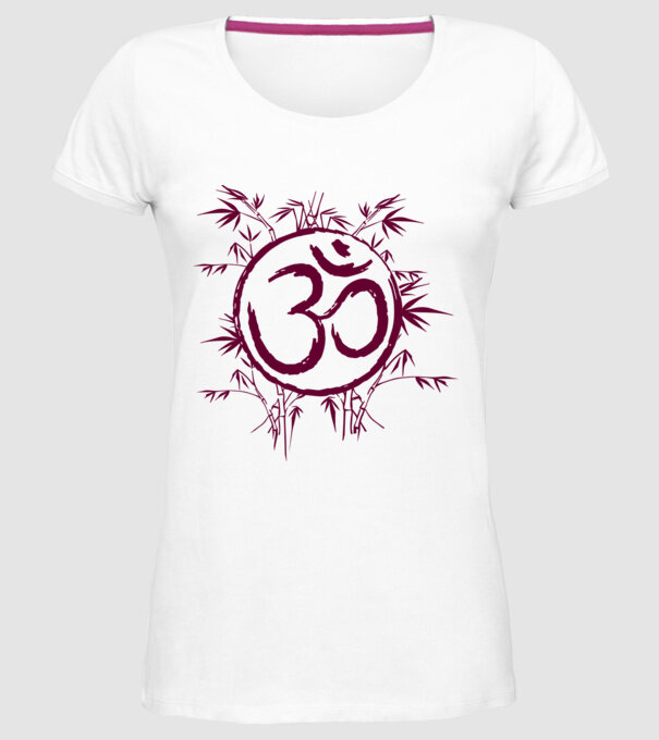 Simbol Yoga model alb pe tricou