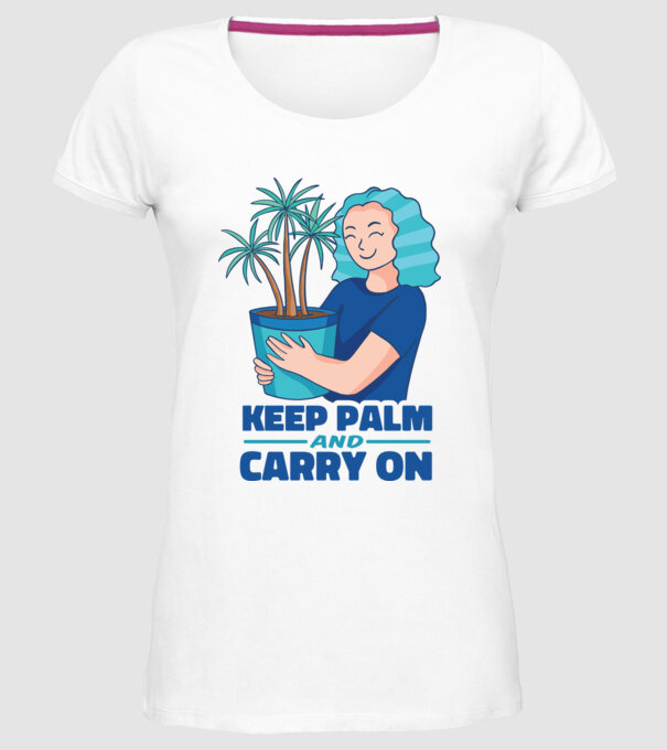 Keep Calm and Carry On model alb pe tricou