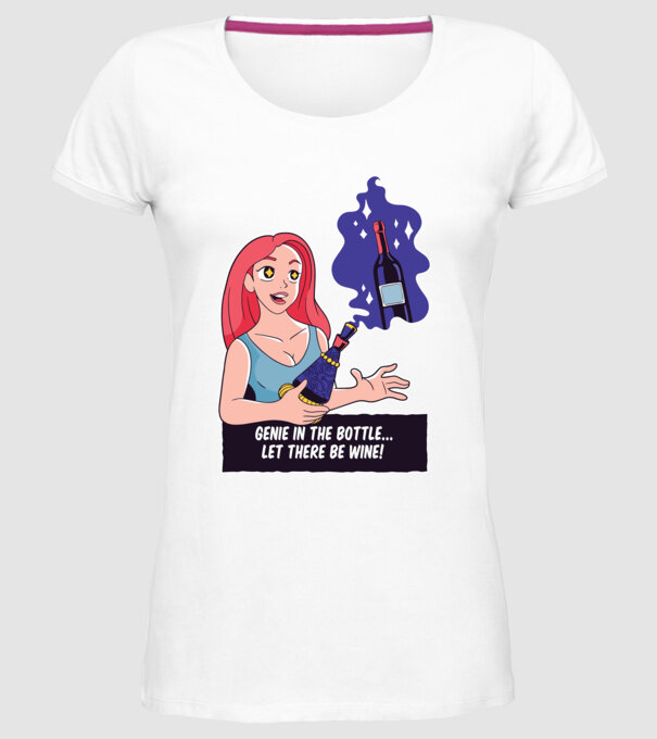 Dorința mea, să fie vin model alb pe tricou